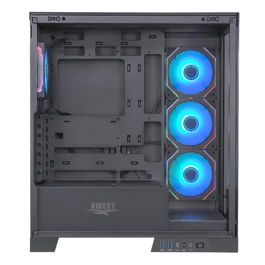 کیس گیمینگ اوست GT-AQ16-MB — نمای نزدیک 1