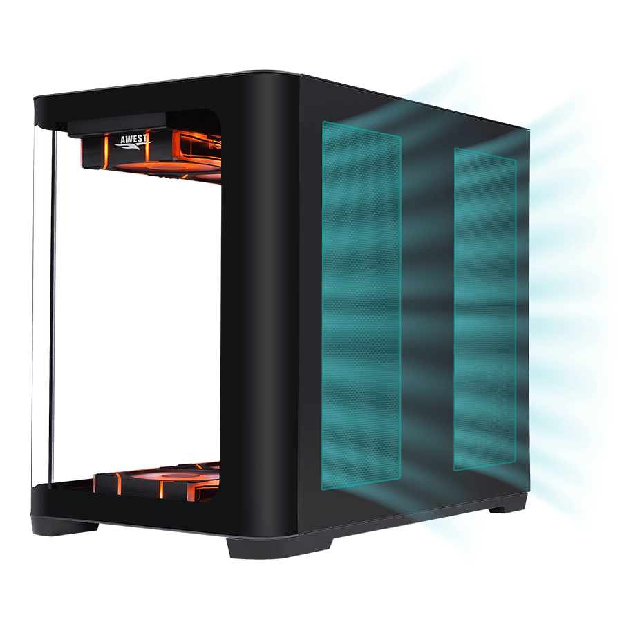کیس گیمینگ اوست GT-AQ18-MB — نمای نزدیک 6