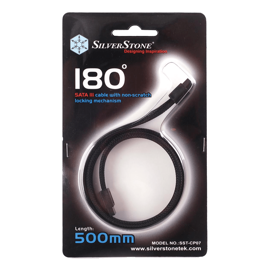 SATA Cable SilverStone CP07 — Close-up 1