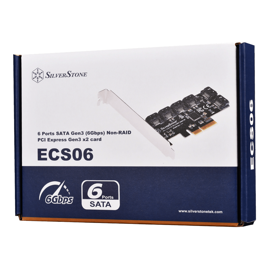 کارت توسعه SATA سیلوراستون ECS06 — نمای نزدیک 5