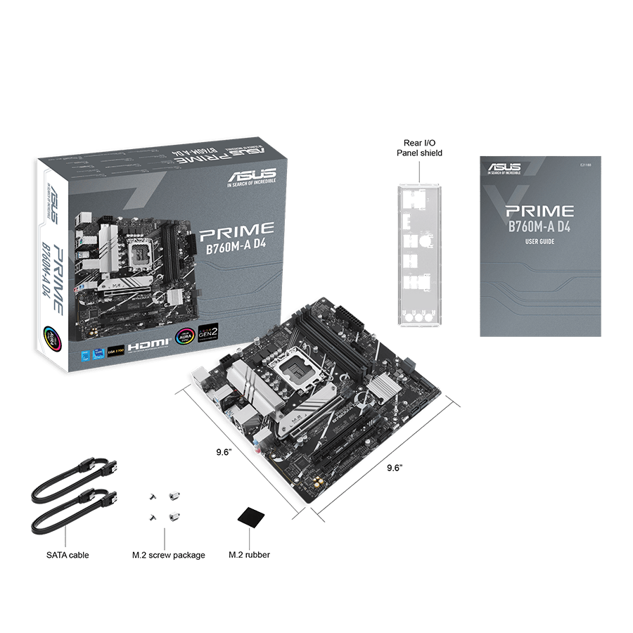 ASUS Motherboard PRIME B760M-A D4 — Close-up 5