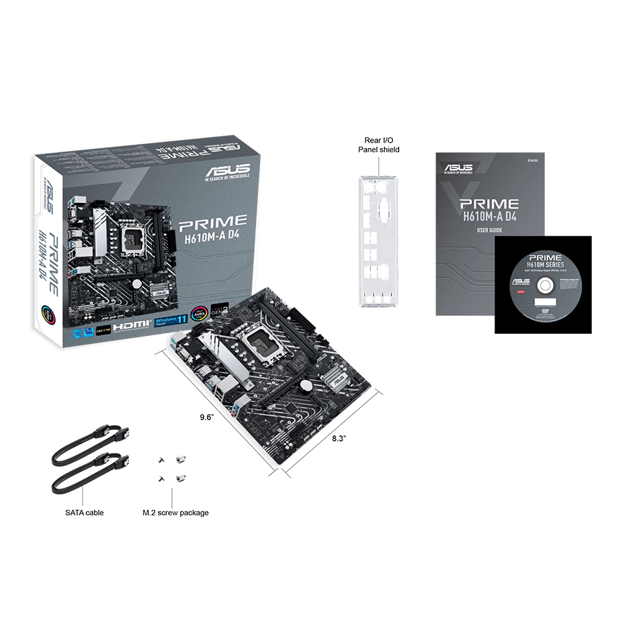 مادربرد ایسوس PRIME H610M-A D4 — نمای نزدیک 4