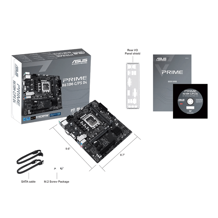 مادربرد ایسوس PRIME H610M-C/PS D4 — نمای نزدیک 5