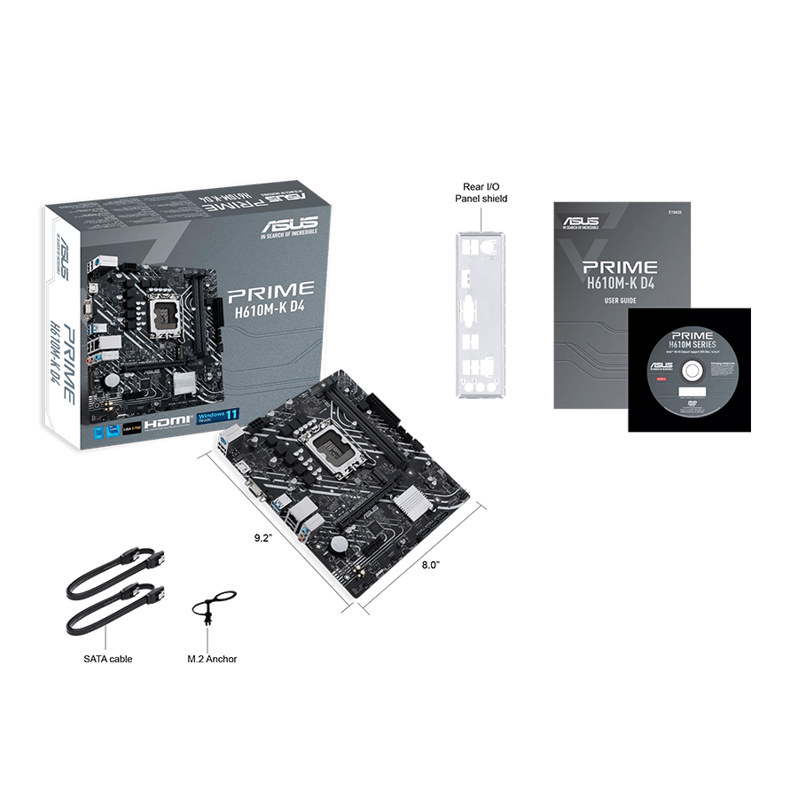 مادربرد ایسوس PRIME H610M-K D4 — نمای نزدیک 4