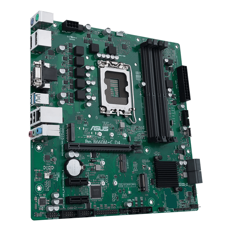 ASUS Motherboard Pro B660M-C D4-CSM — Close-up 2
