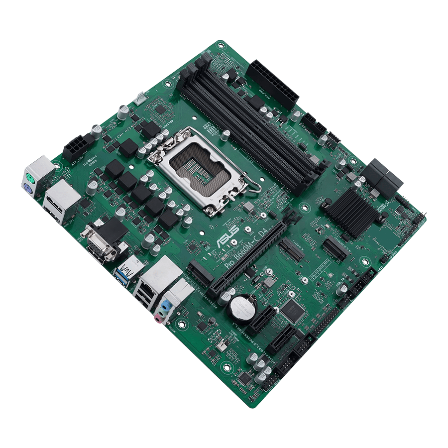 ASUS Motherboard Pro B660M-C D4-CSM — Close-up 3