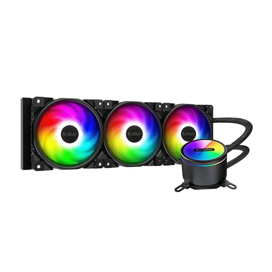 PCCOOLER GI-CX360 ARGB AIO LIQUID COOLER — Close-up 1