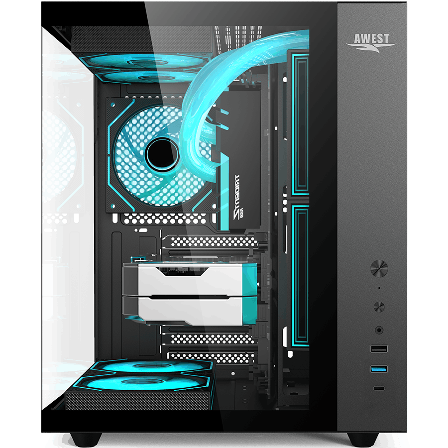 کیس گیمینگ اوست AQ15-B — نمای نزدیک 2