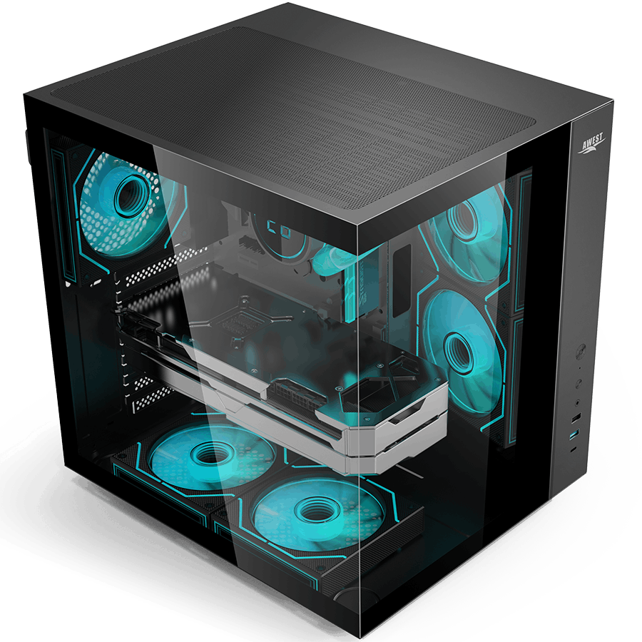 کیس گیمینگ اوست AQ15-B — نمای نزدیک 3