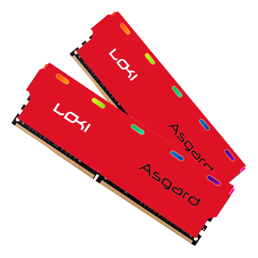 Asgard 16G Dual 3000 DDR4 Loki W1 ARGB — Close-up 2