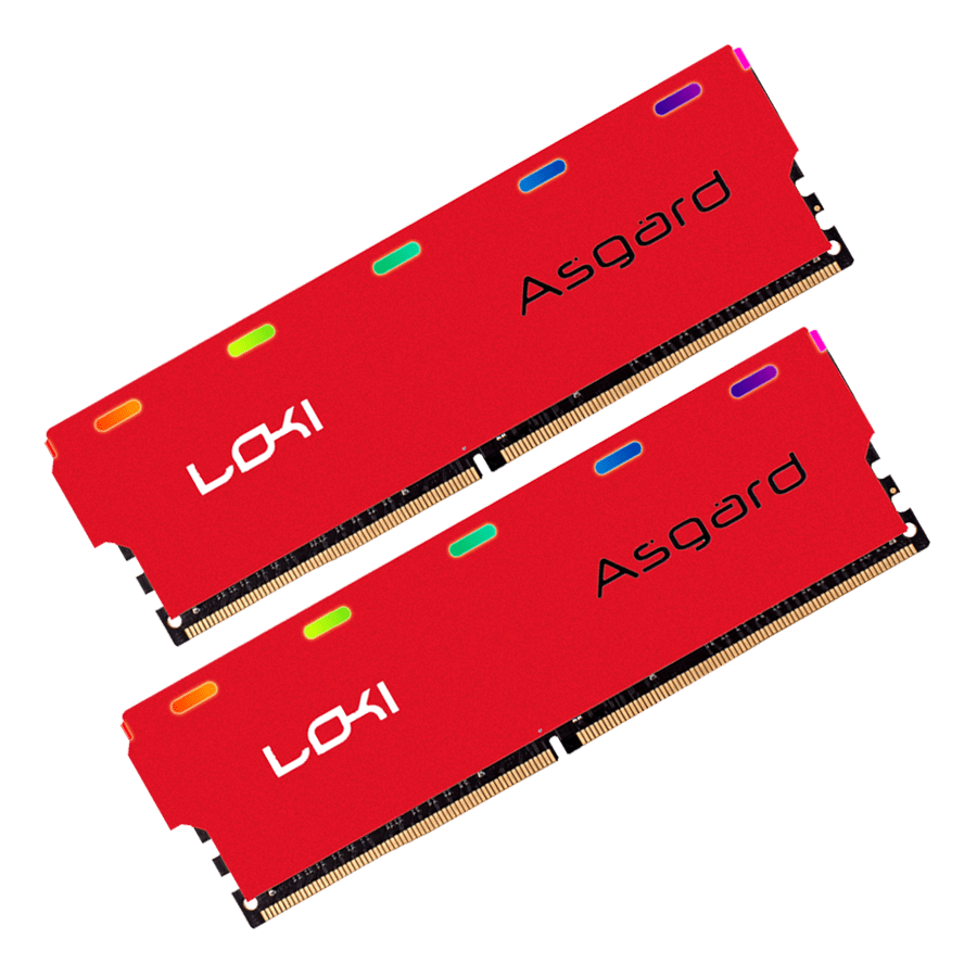 Asgard 16G Dual 3000 DDR4 Loki W1 ARGB — Close-up 3