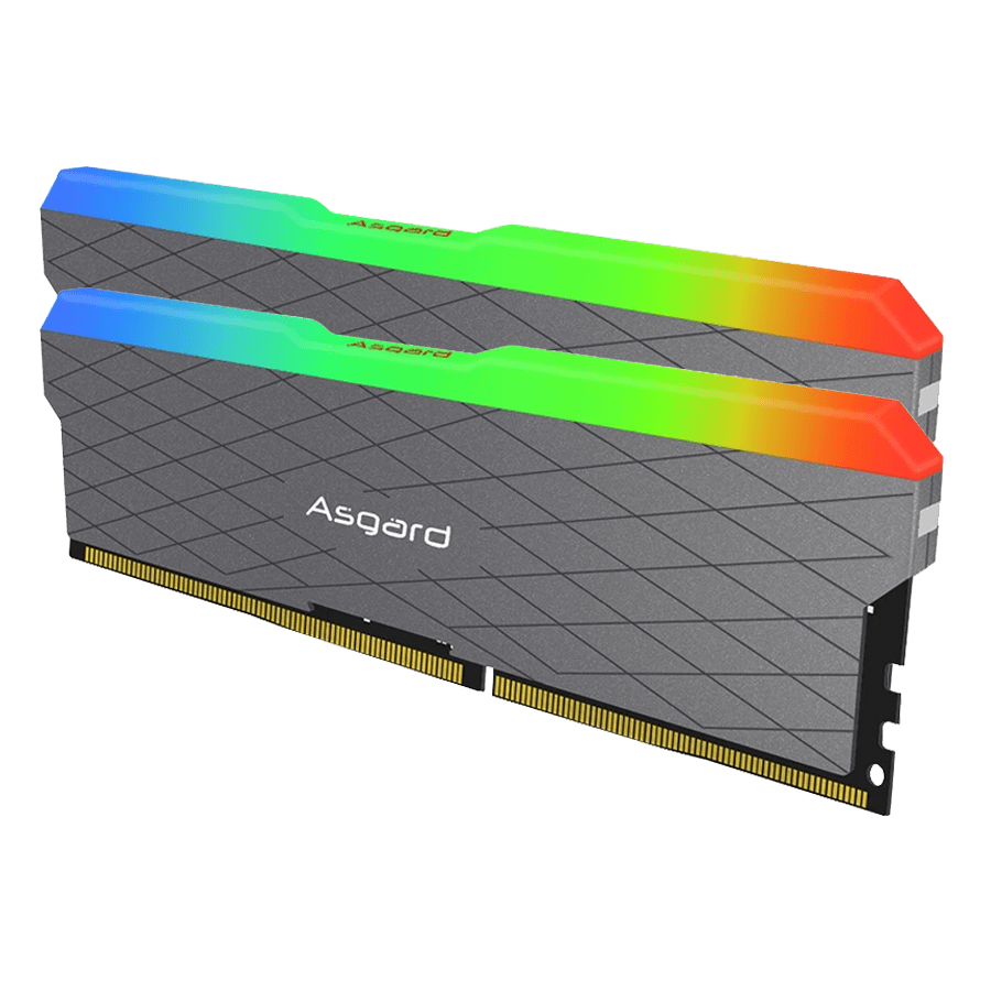 Asgard 16G Dual 3000 DDR4 Loki W2 ARGB — Close-up 3