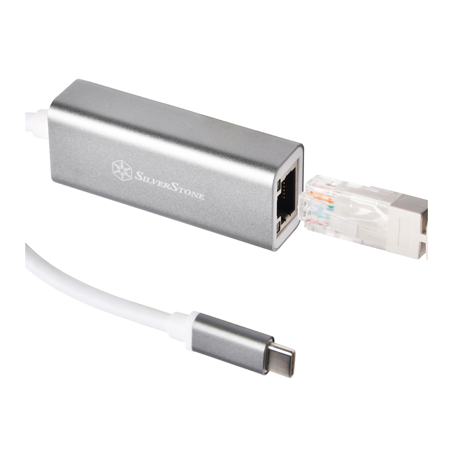 مبدل USB-C به LAN سیلور استون مدل SST-EP13C — نمای نزدیک 1