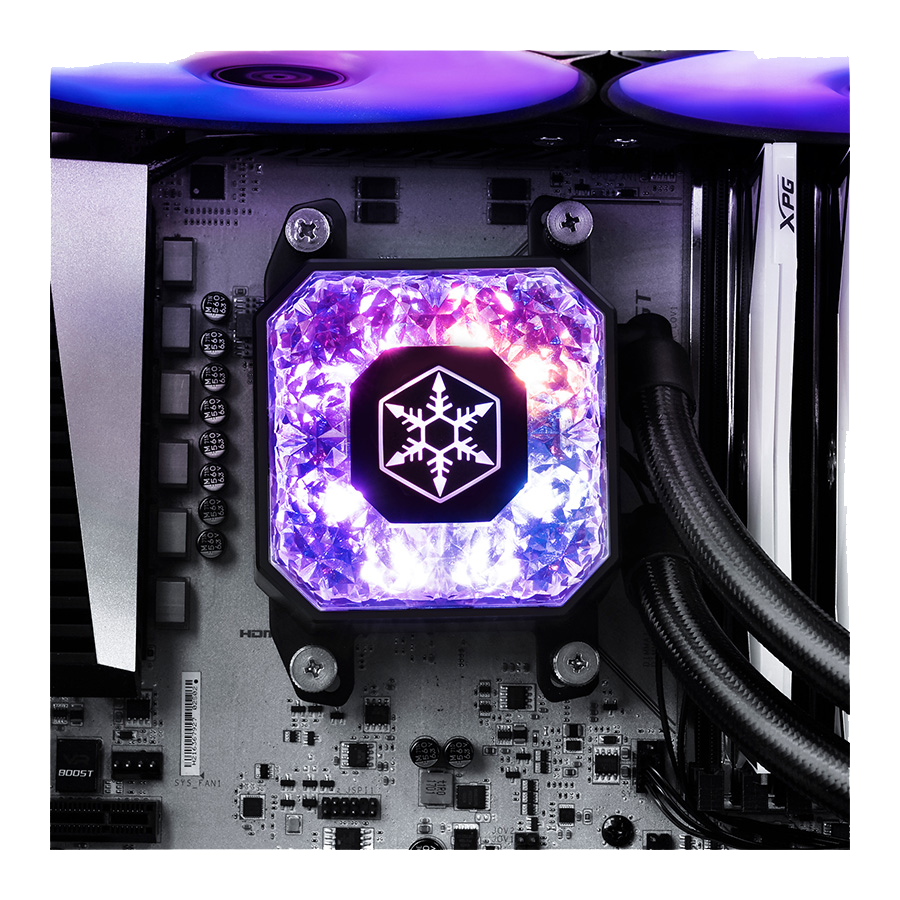 خنک کننده مایع سیلوراستون IceGem 240P — نمای نزدیک 5