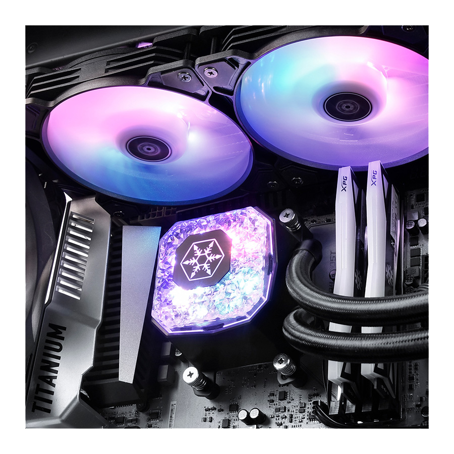 خنک کننده مایع سیلوراستون IceGem 240P — نمای نزدیک 6