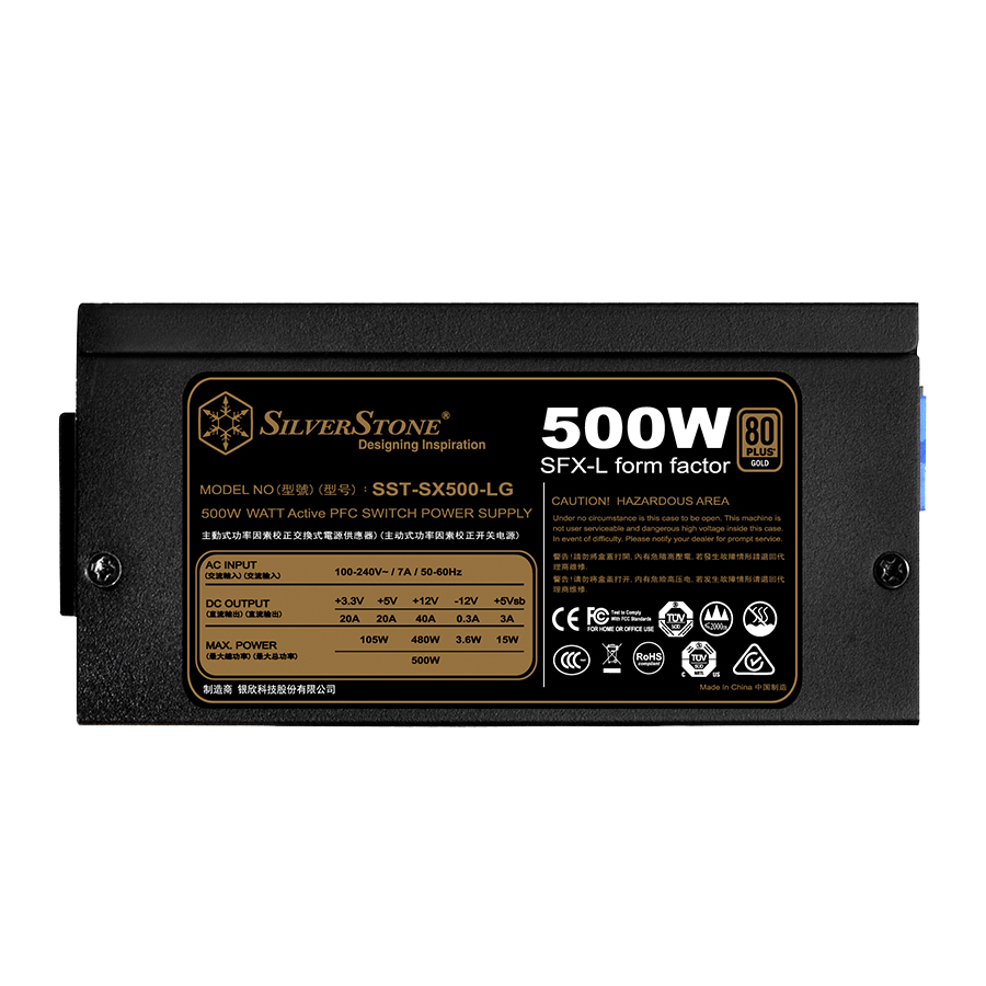 منبع تغذیه سیلوراستون SX500-LG — نمای نزدیک 2