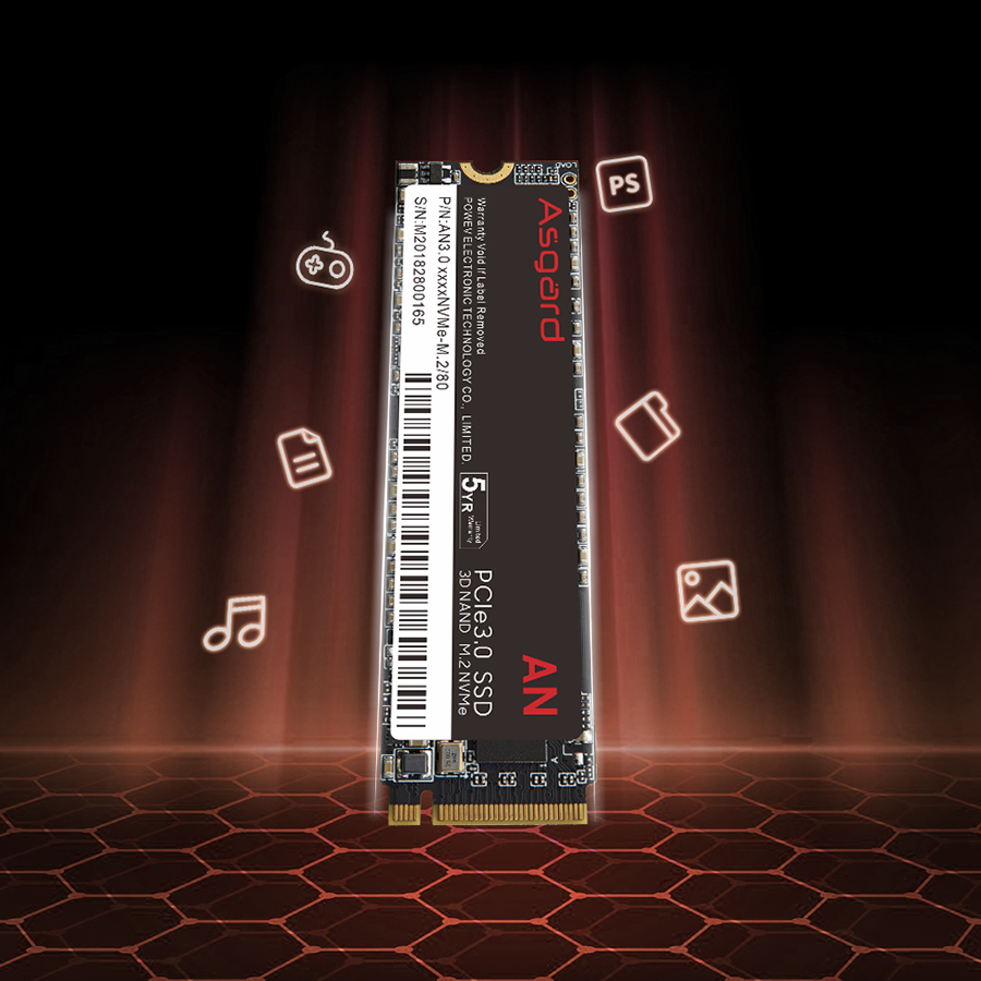 SSD Asgard AN3 M.2 NVMe 512 GB — Close-up 2