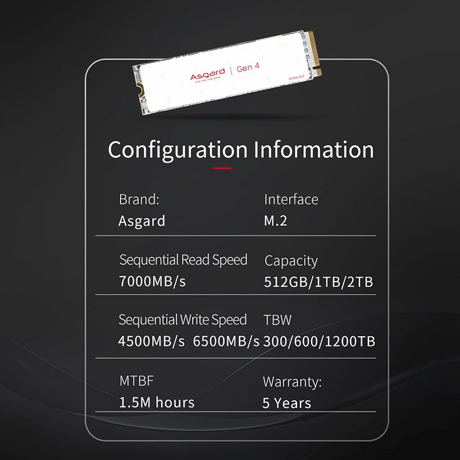 SSD Asgard AN4 M.2 NVMe PCIe 4.0 2 TB — Close-up 3