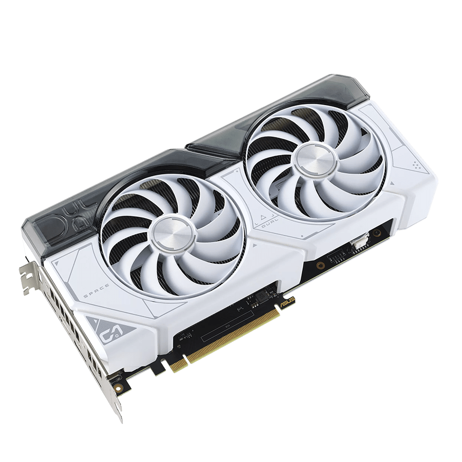 ASUS Graphics Card DUAL RTX 4070 12GB GDDR6X White Edition — Close-up 2